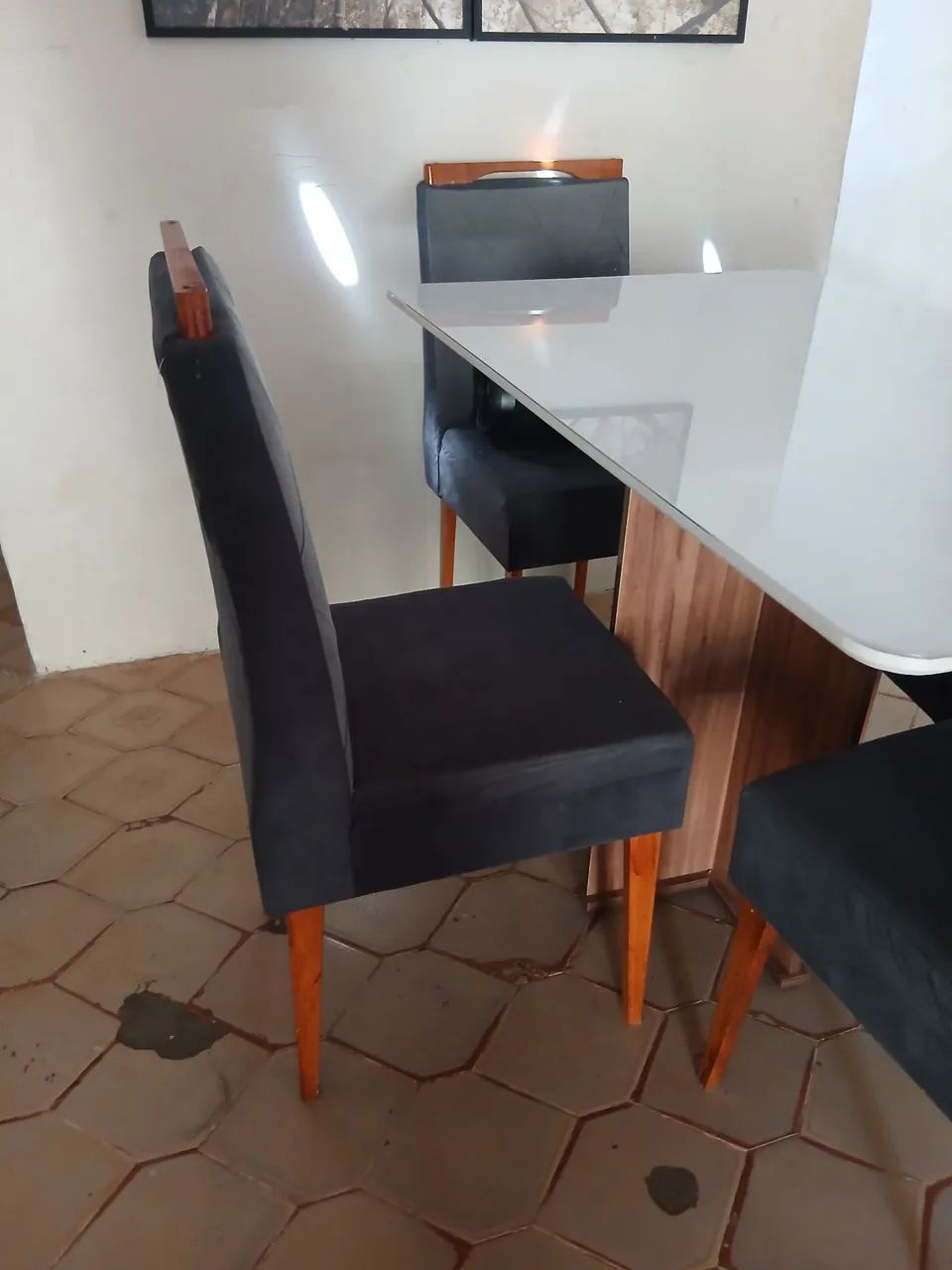 Mesa de vidro 4 cadeiras - Foto 3