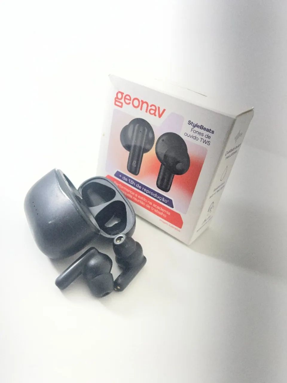 Fone Bluetooth TWS Geonav StyleBeats com estojo e caixa - Foto 2