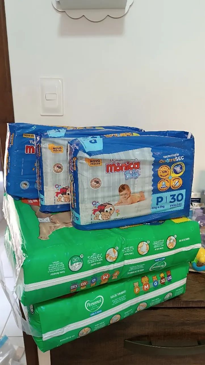 Fraldas P e M várias marcas  - Foto 2