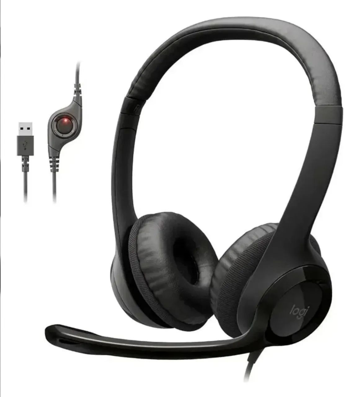 Headset Logitech H390 USB-A com Microfone e Controle de Volume