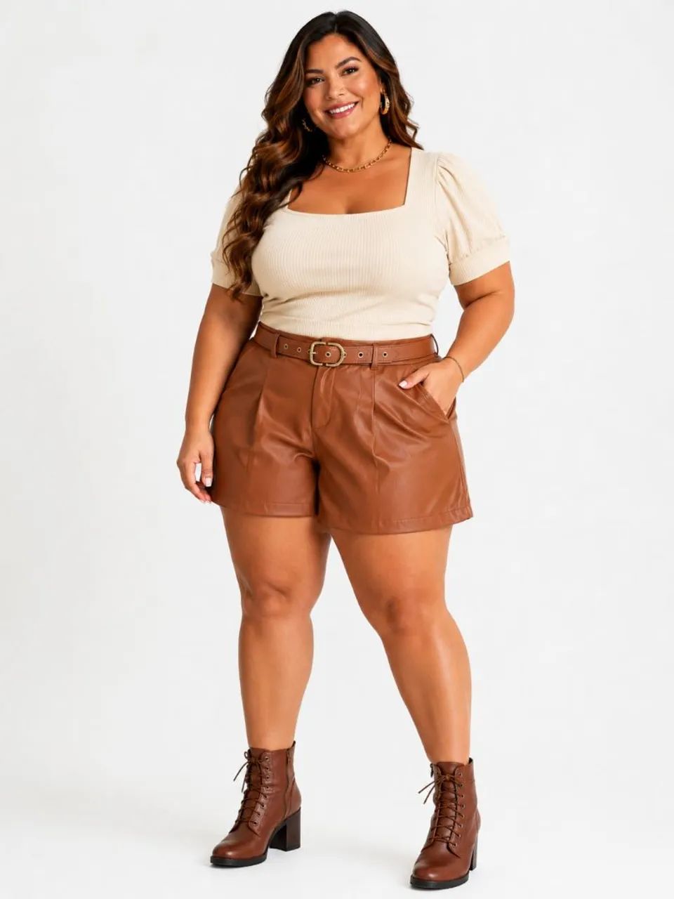 Short em courino  - Foto 2