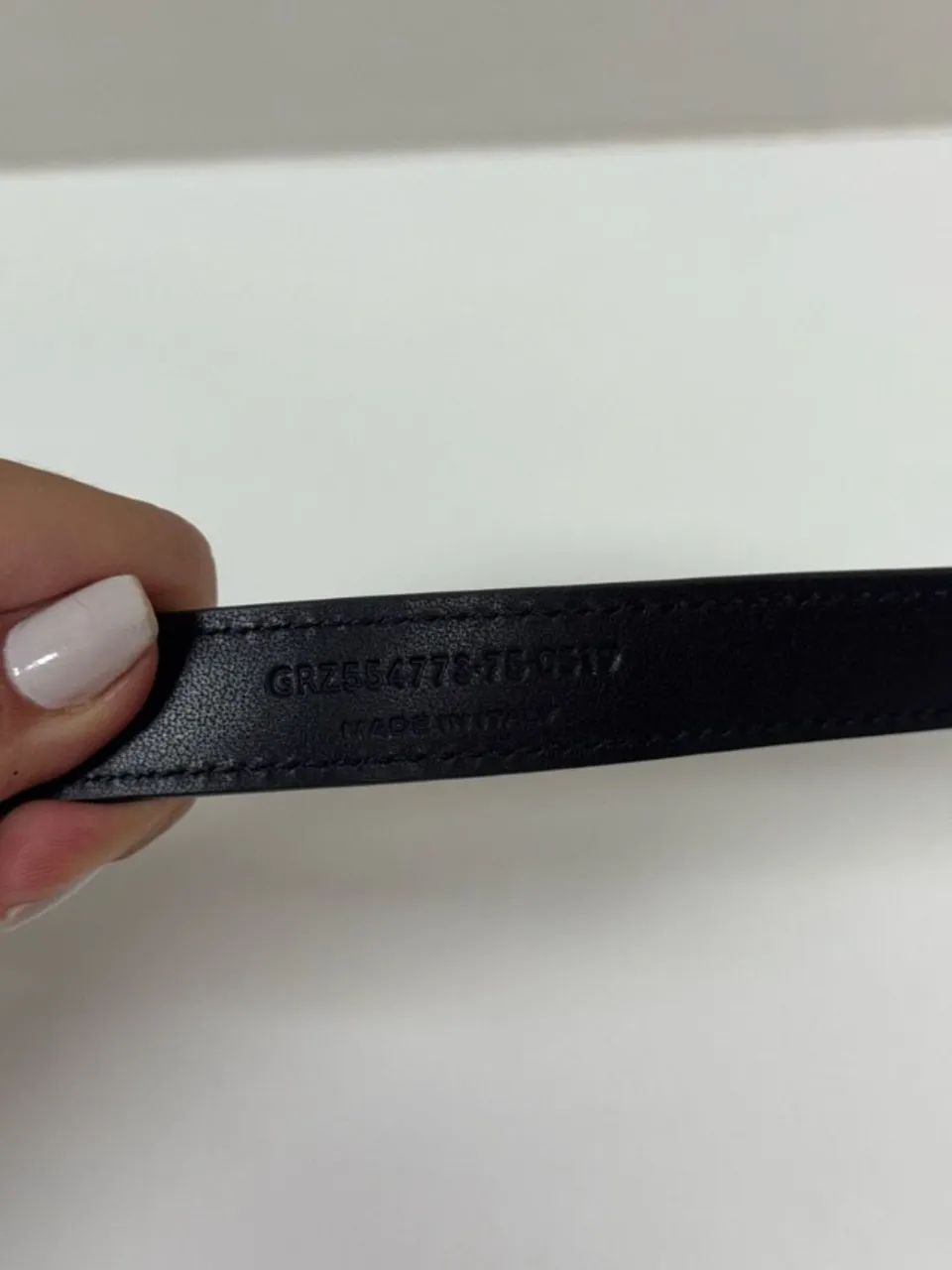 cinto saint laurent couro preto - Foto 2