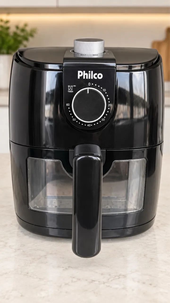 Air Fryer Philco preta com timer  - Foto 4