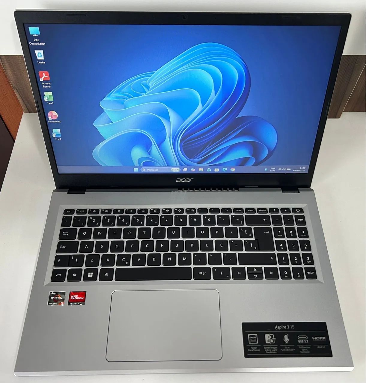 Notebook Acer Ryzen 5 com SSD