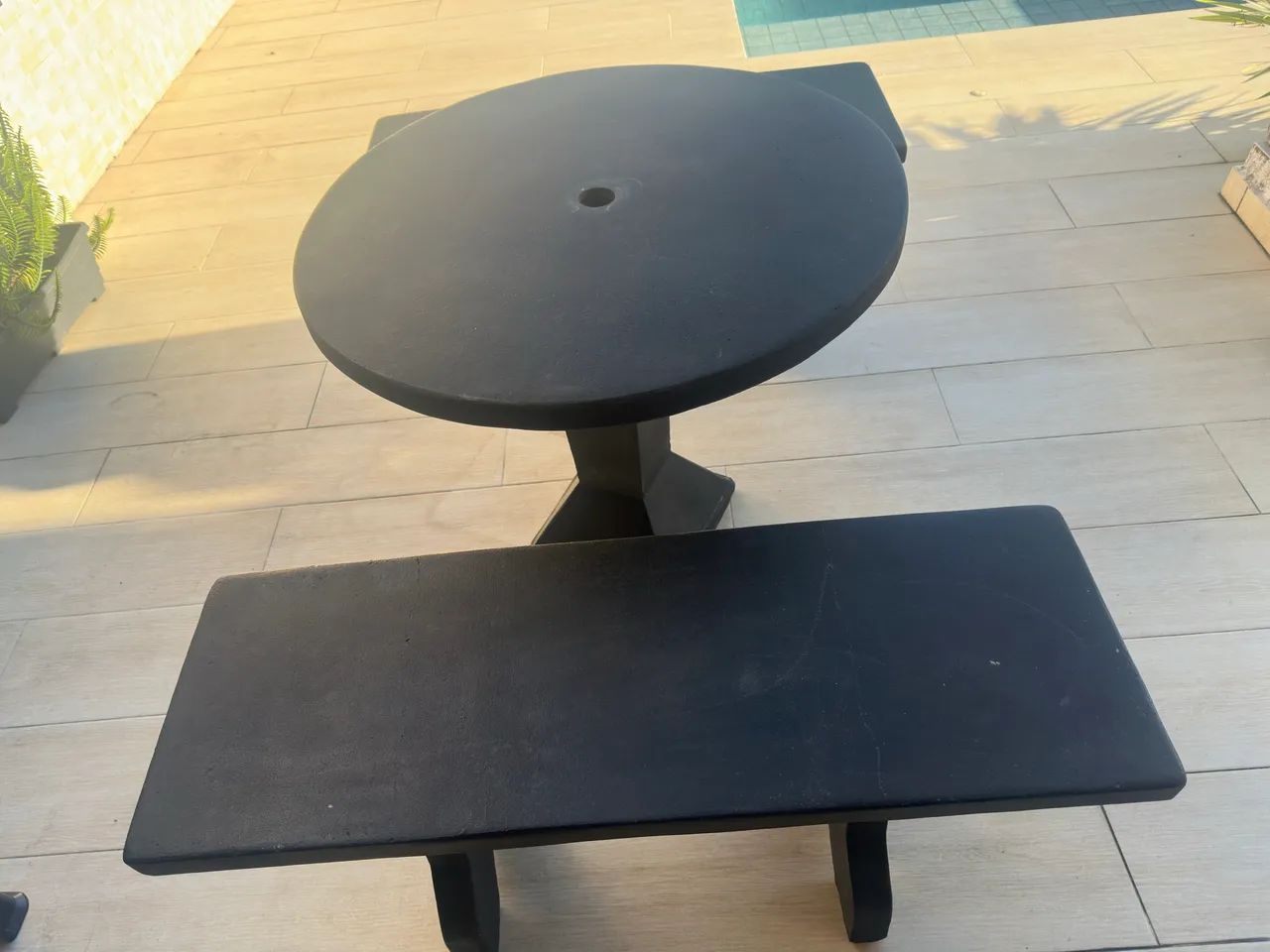 Mesa e bancos de concreto  - Foto 5