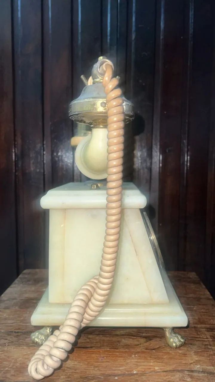 telefone histórico de granito com discagem funcionando - Foto 4