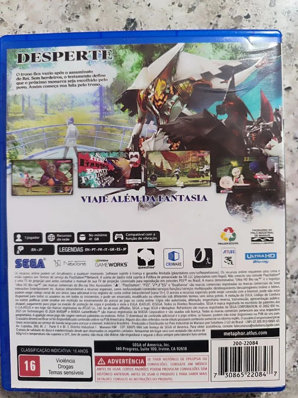 Mídia Física do PS5 USADA de Metaphor: ReFantazio ( Jogo Base ) - Foto 2