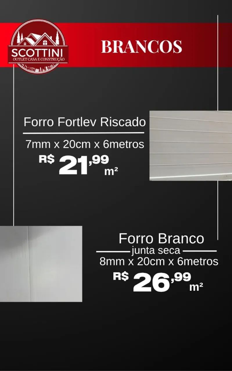 PROMOÇÃO IMPERDÍVEL FORRO PVC 