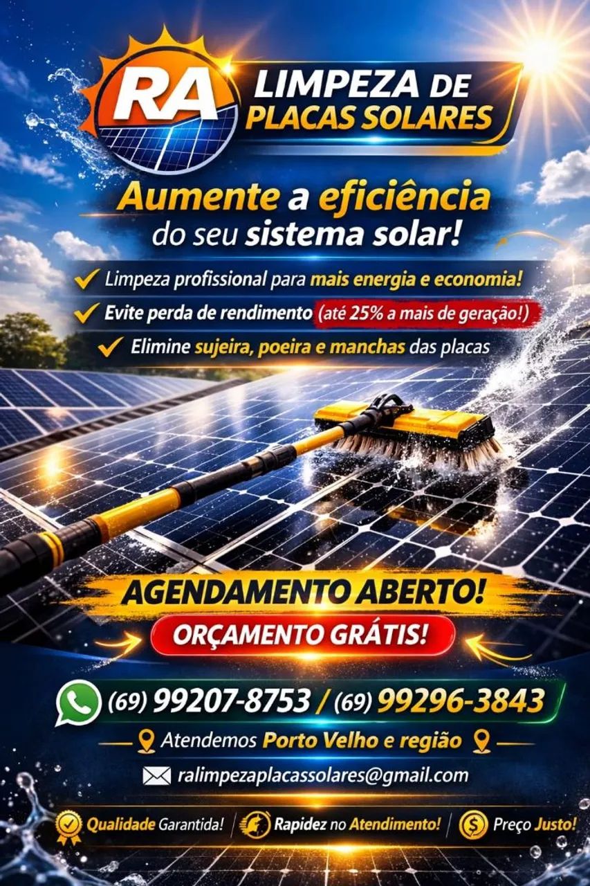 Limpezas de Placas Solar
