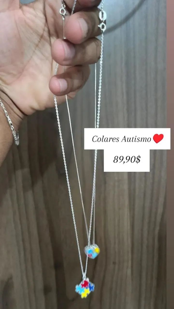 Colar Autismo Prata 925