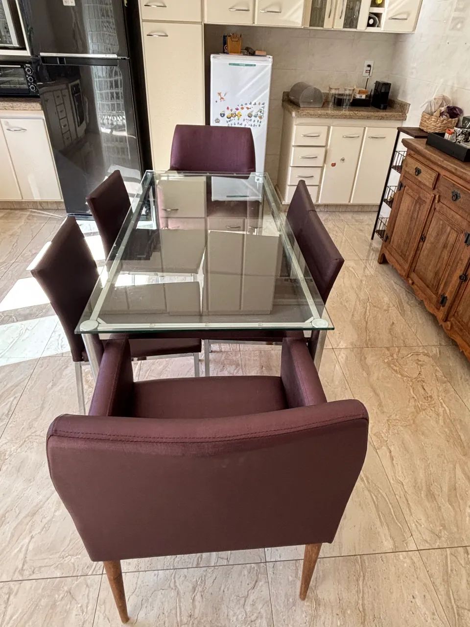 Mesa de jantar com cadeiras Tok & Stok 6 lugares - Foto 3