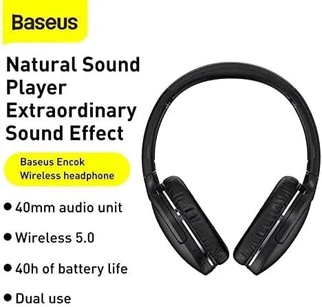 Fone Baseus D02 Pro Estéreo Sem Fio Esporte Headset, 50 hs bateria novo na caixa - Foto 4