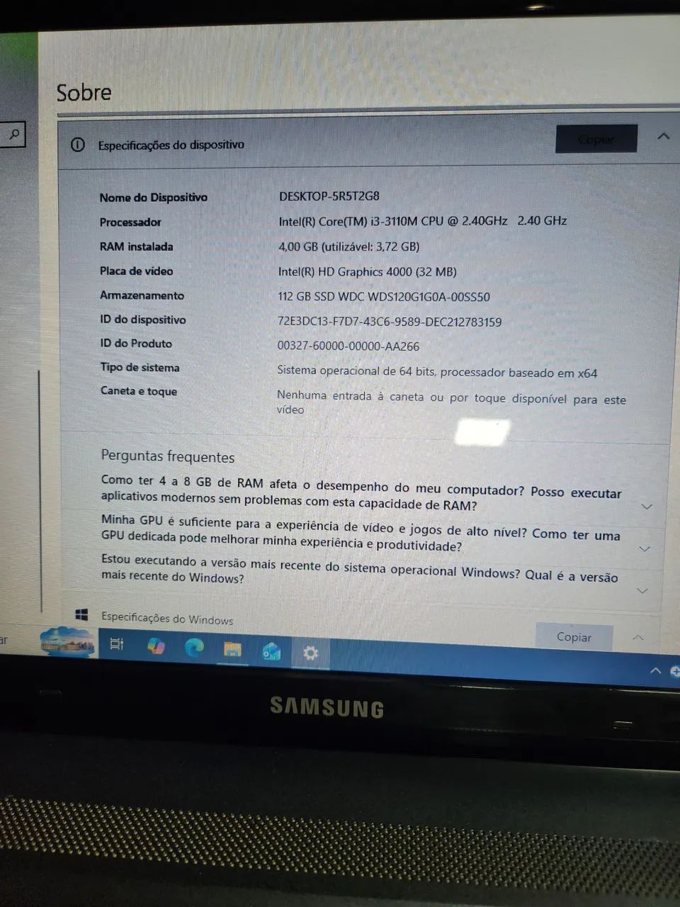 Vendo Notebook Samsung  - Foto 2