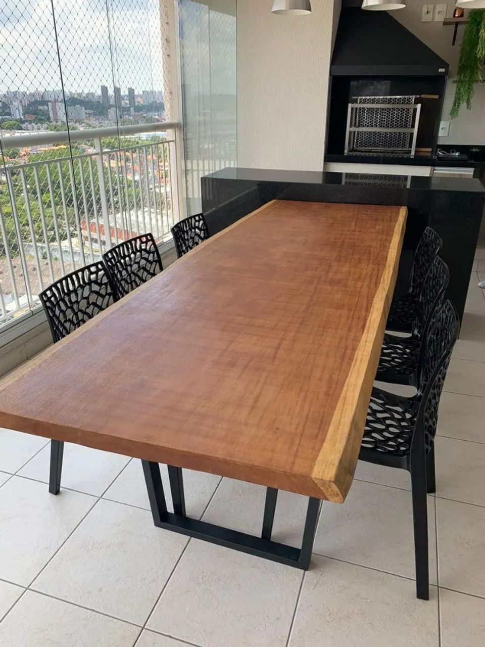 Mesa rústica em madeira maciça  - Foto 2