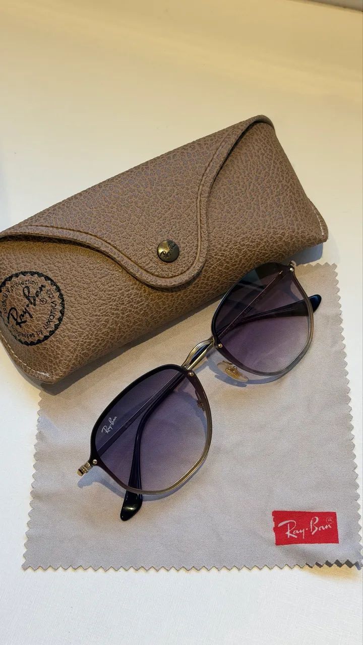 óculos de sol ray ban blaze hexagonal rb3579n - Foto 3