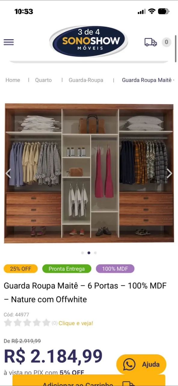 Vendo guarda-roupa seminovo  - Foto 2