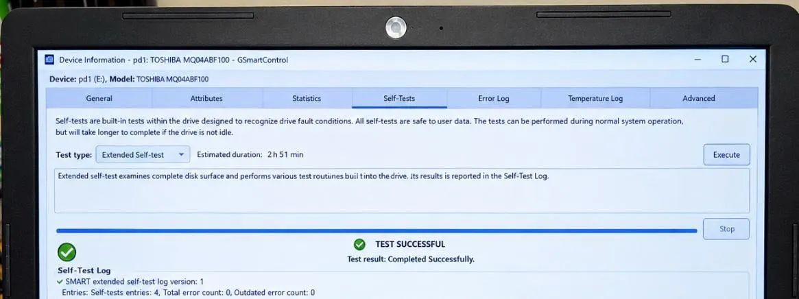 HD Interno de 1TB Toshiba (2.5 polegadas) - 100% Saudável, Testado e 100% Funcional! - Foto 2