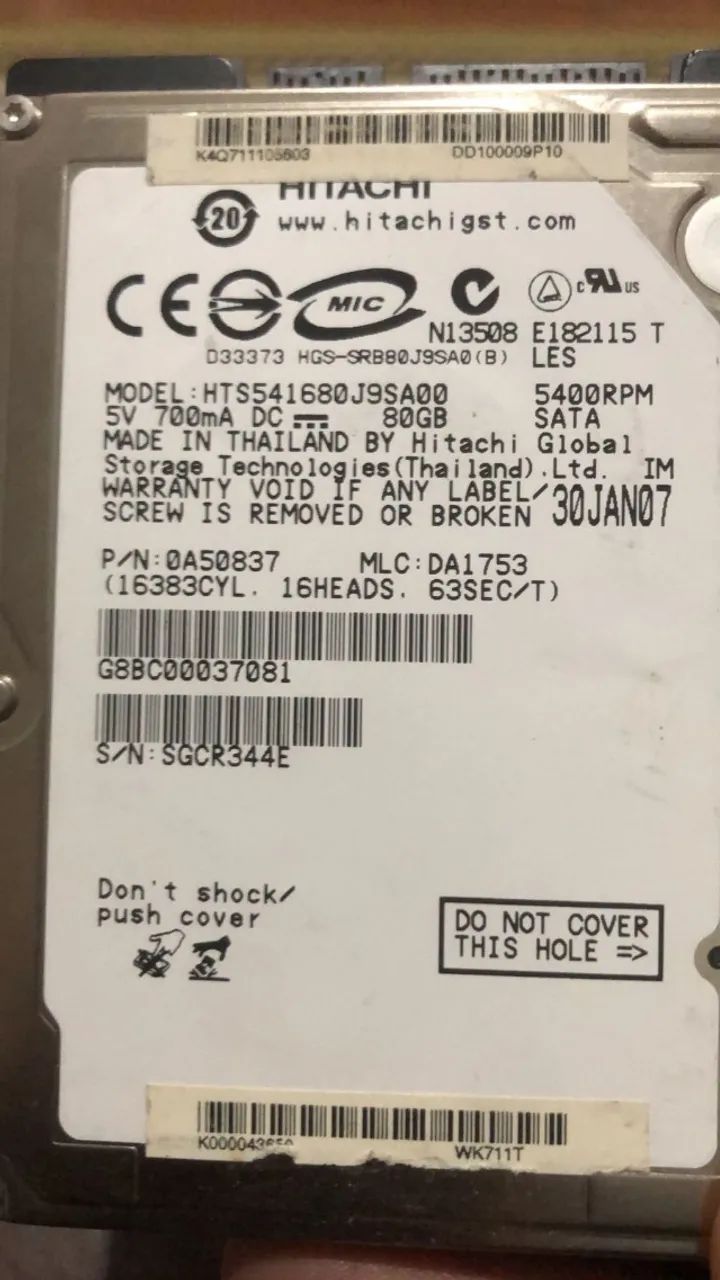 HDs SATA 80GB Usados Testados - Funcionando - Foto 2