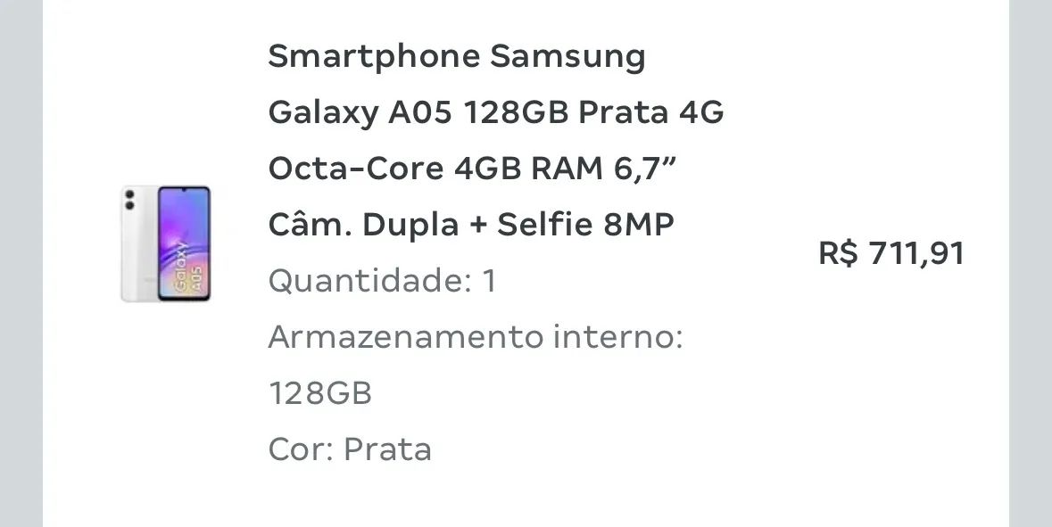 Galaxy A05 128GB - Foto 3