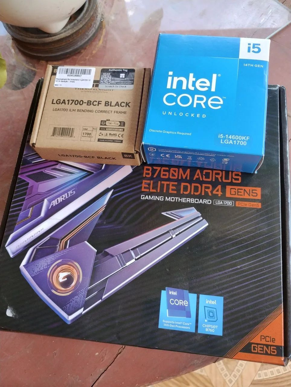 Kit i5 14600KF + B760M (DDR4) Aorus Elite