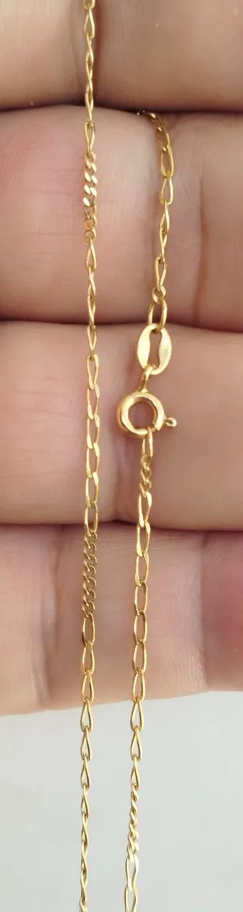 Colar , gargantilha, ouro 18k - 41cm - Foto 3