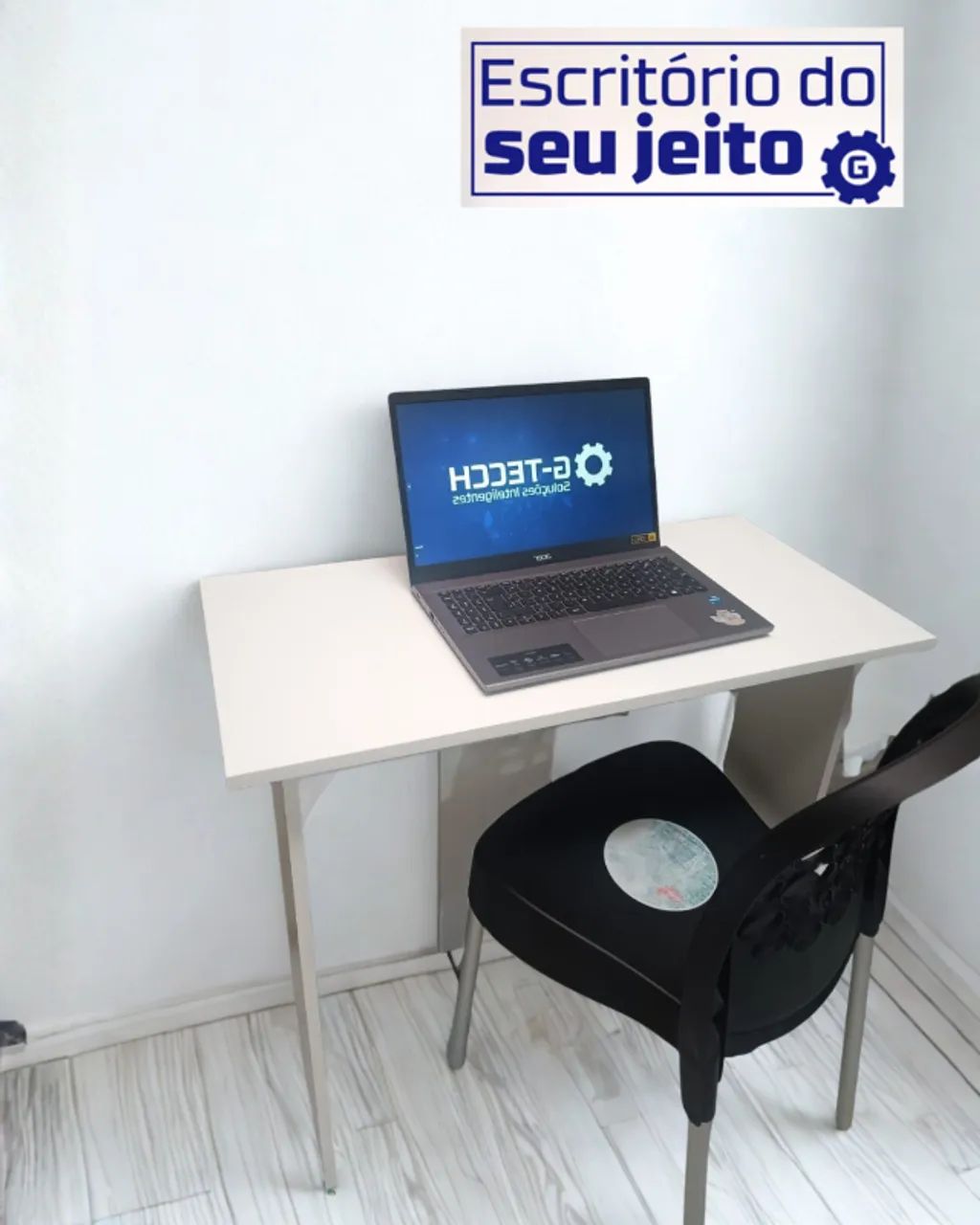 Mesa para Notebook NOVA 100% MDF Escrivaninha Multiuso de Estudo Escritório Computador - Foto 4