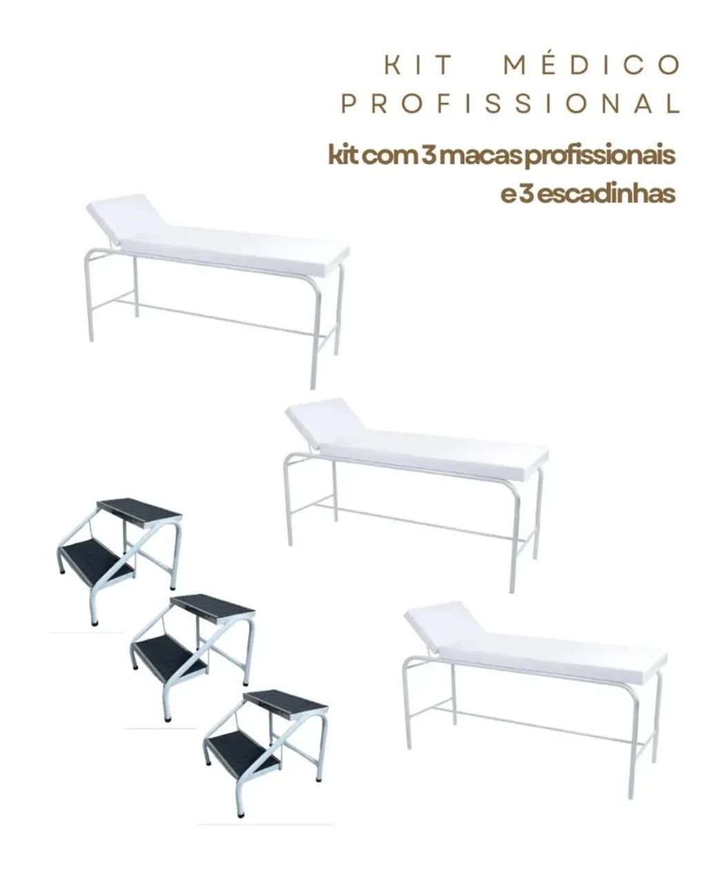 Kit 3 Macas Profissionais e 3 Escadinhas