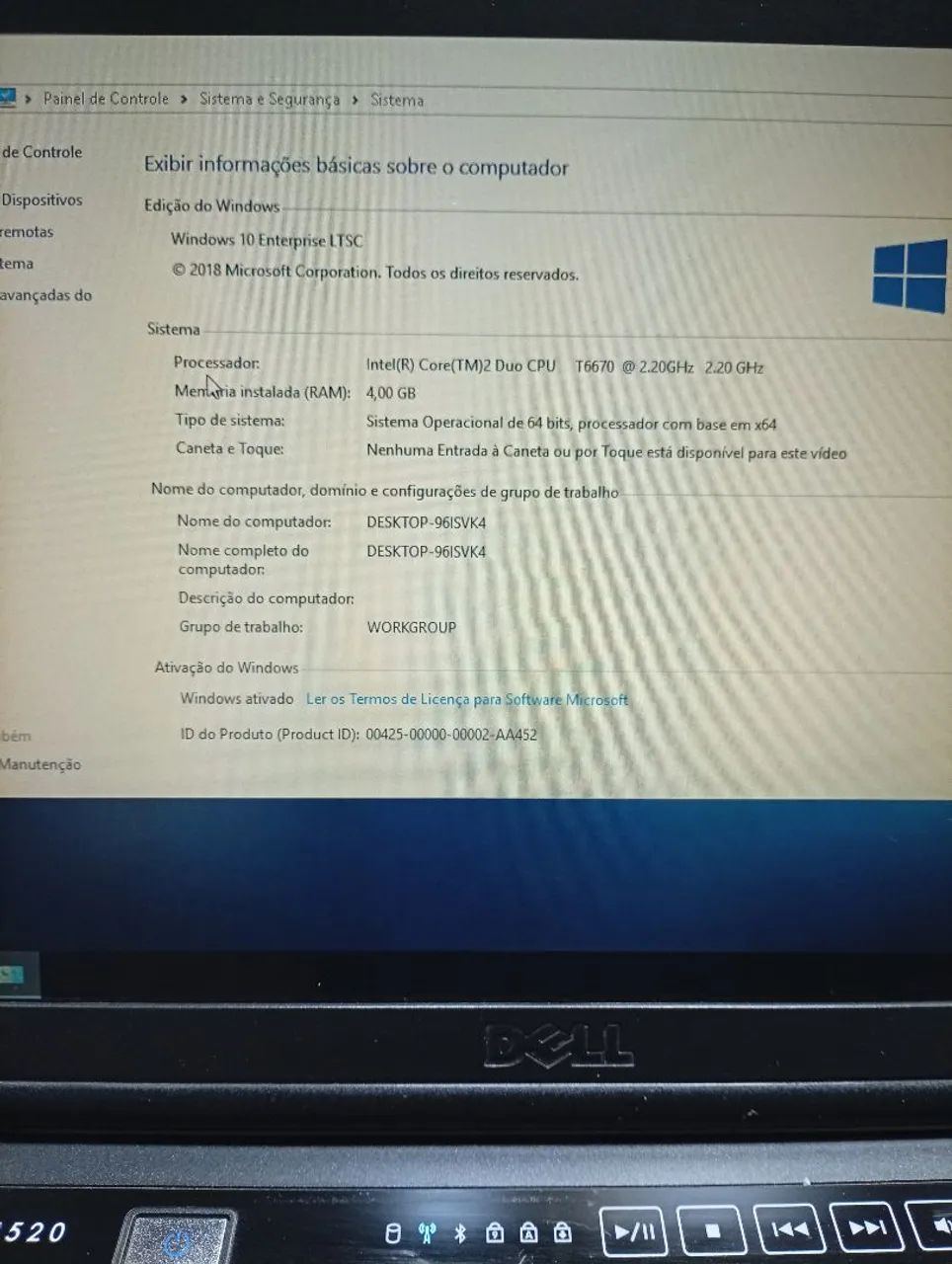 Notebook Dell vostro 1520 core 2duo,4,320gv,tela 15.4 - Foto 4