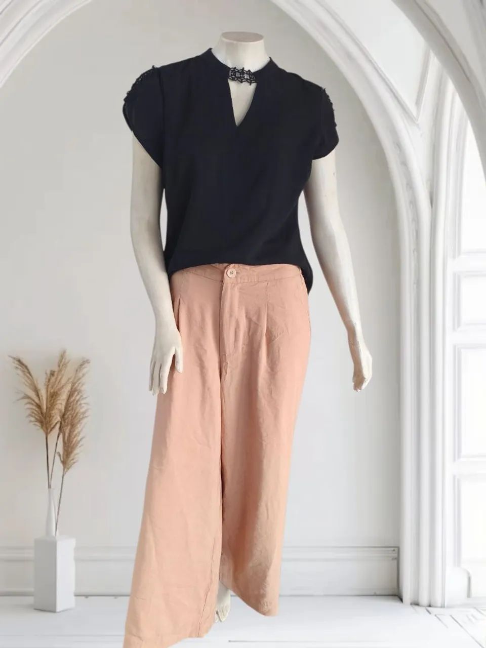 Calça pantalona nude rosê  - Foto 2