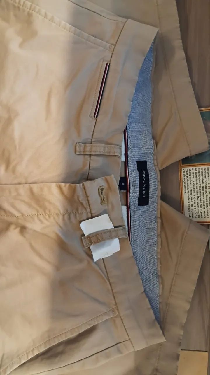 Bermuda Tommy Hilfiger sarja stretch Caqui 