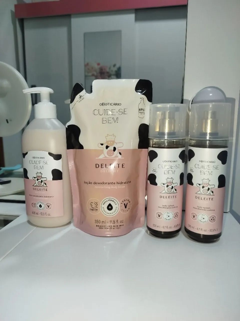 Hidratante e body Splash cuide se bem