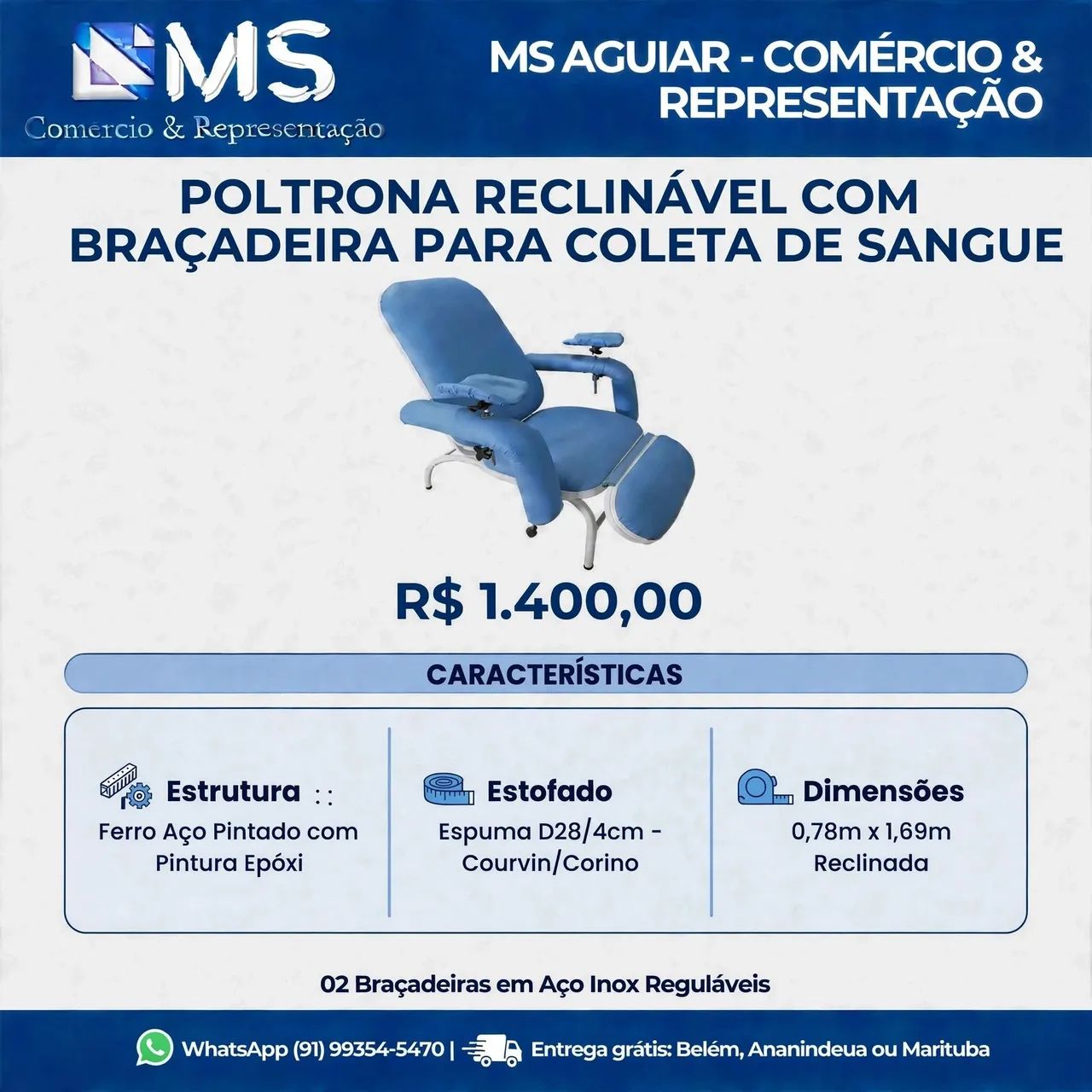 Poltrona Reclinável com Coletor 