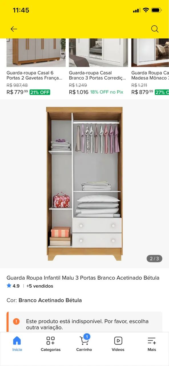 Guarda roupa infantil - Foto 2