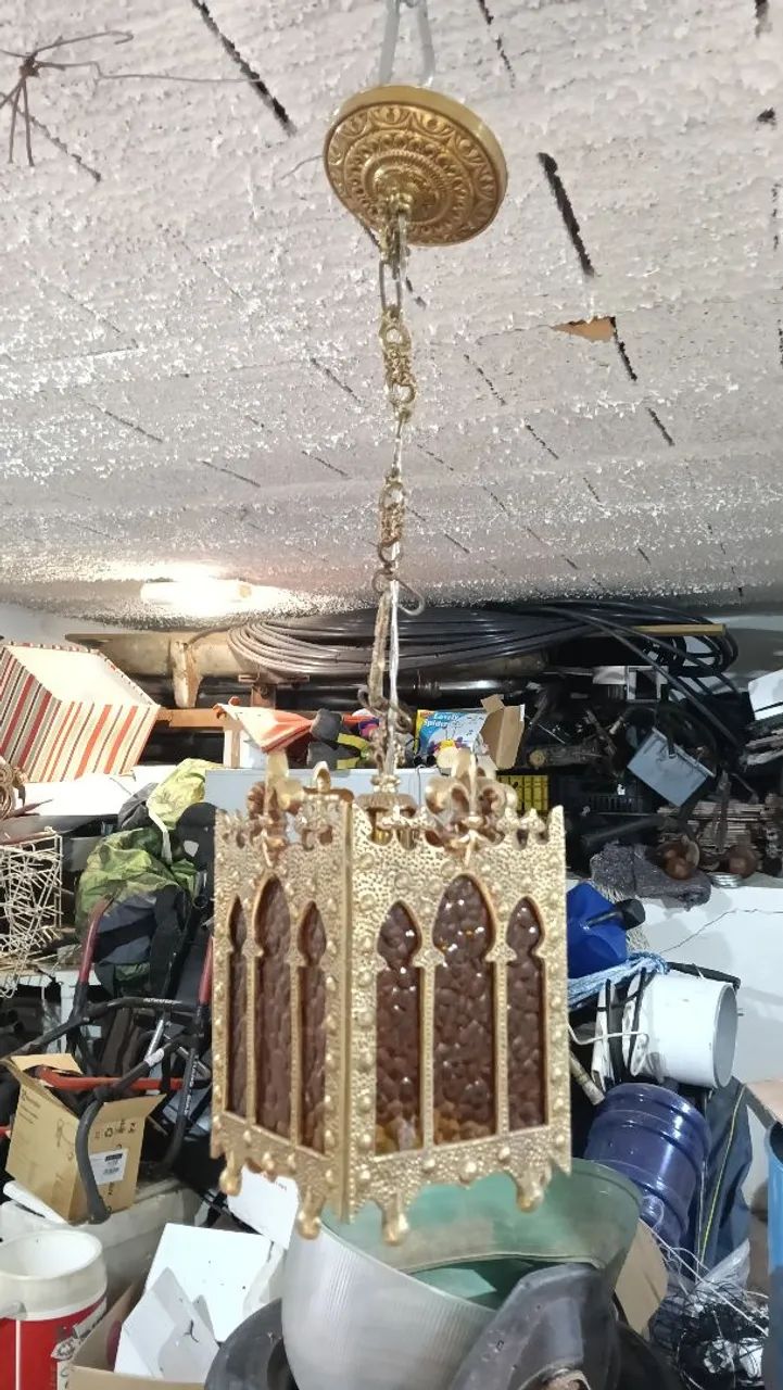 Pendente lustre em cobre