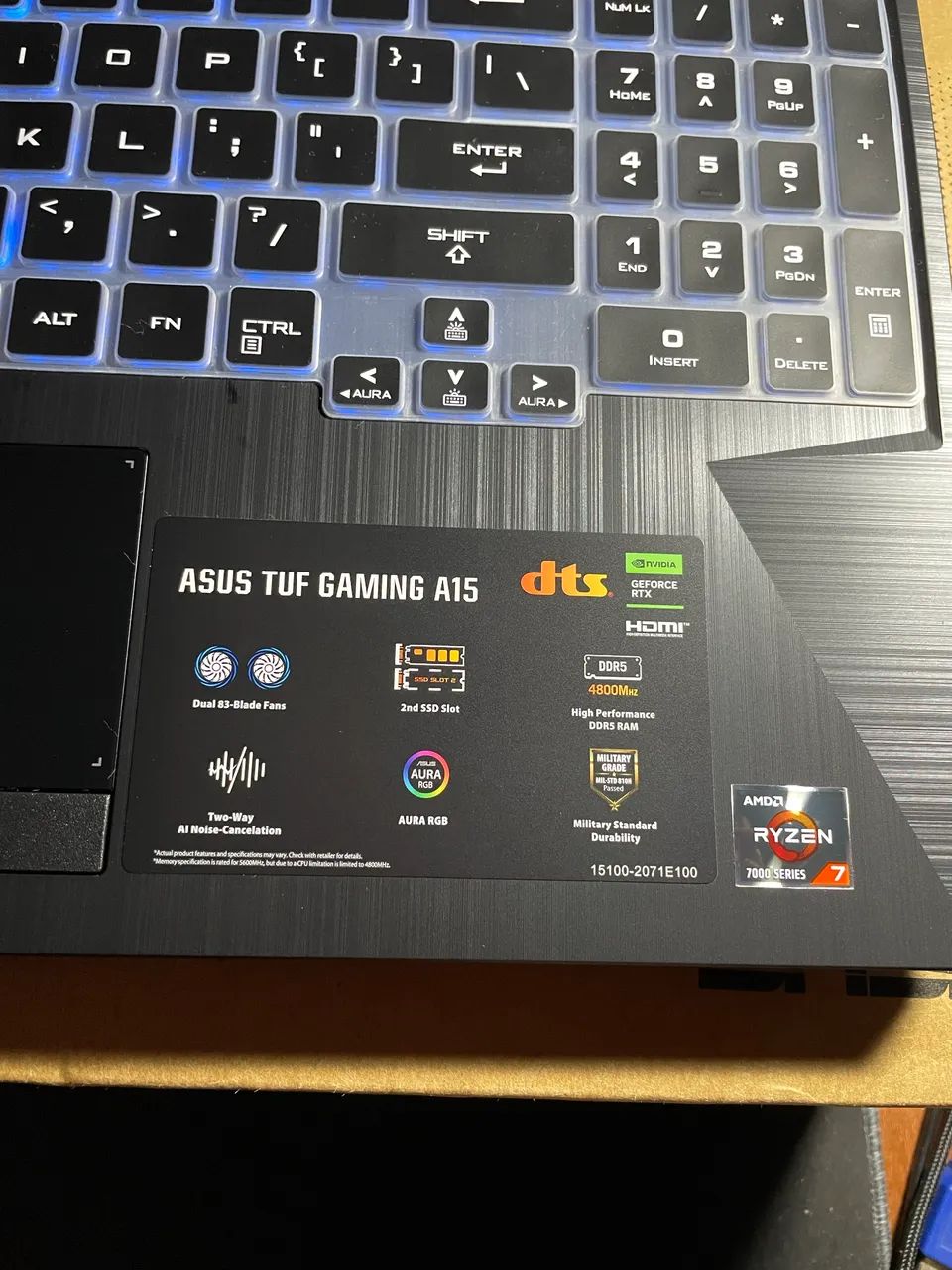Notebook Gamer ASUS TUF A15 | Ryzen 7 | RTX 3050 - Foto 4