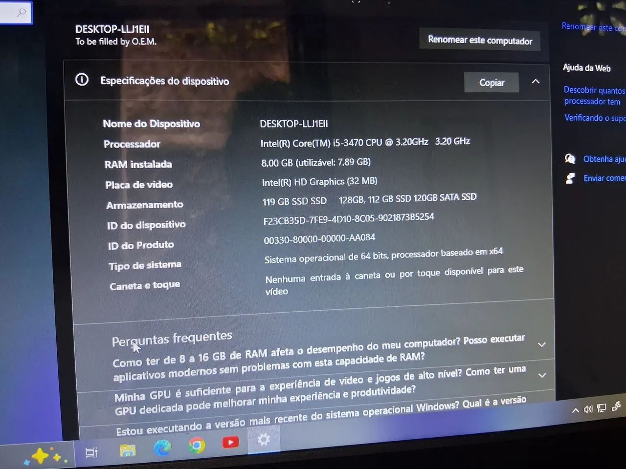 PC+Completo+Intel+Core+i5+++SSD+++8GB+RAM+-+Pronto+para+uso - Foto 3
