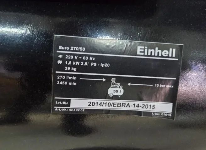 Compressor de Ar Einhell Airtech Euro 270/50 - Foto 3