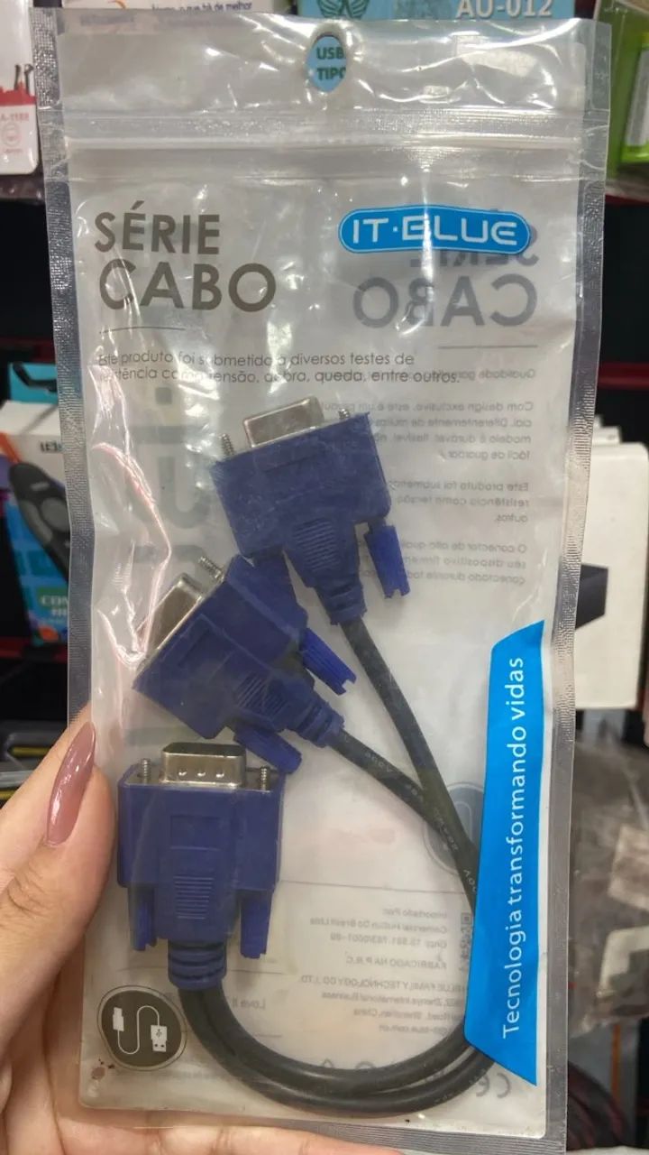 CABO ENTRADA VGA E SAÍDA DUPLA VGA/VGA