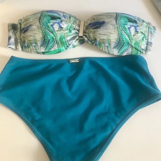 Biquíni Azul e Verde Tomara Que Caia da Marca La Playa - Foto 2