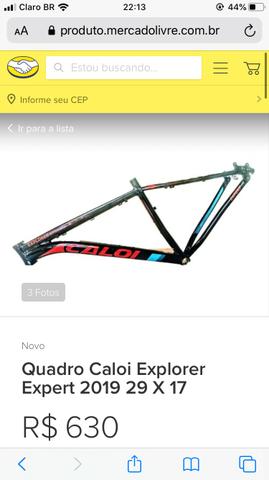 Vendo quadro caloi explorer tm17 aro 29