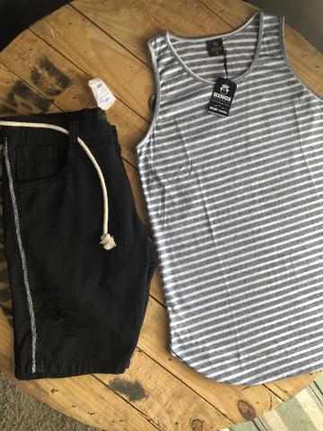 Calças bermudas camisetas shorts - Foto 3