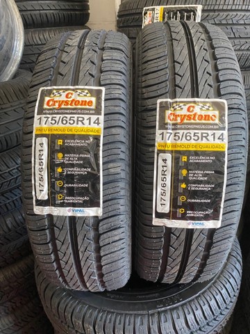 2 pneus 175/65r14 Crystone (montagem grátis)