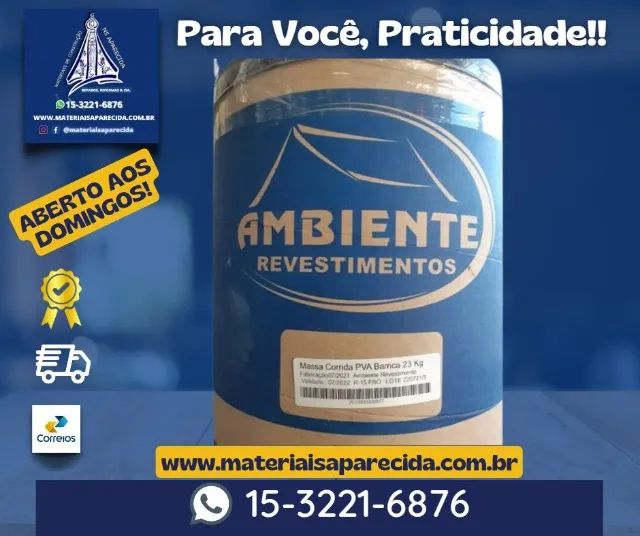 Massa Corrida Barrica 20kg - nova