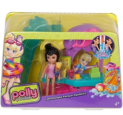Conjunto e Boneca - Polly Pocket - Parque Aquático de Esportes - Mattel