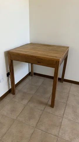 Mesa de Jantar Madeira de Demolição - 80 cm x 80cm - Foto 3