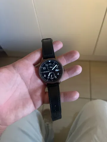 Pulseira Large Lacoste Borracha Preta para Relógio Apple Watch