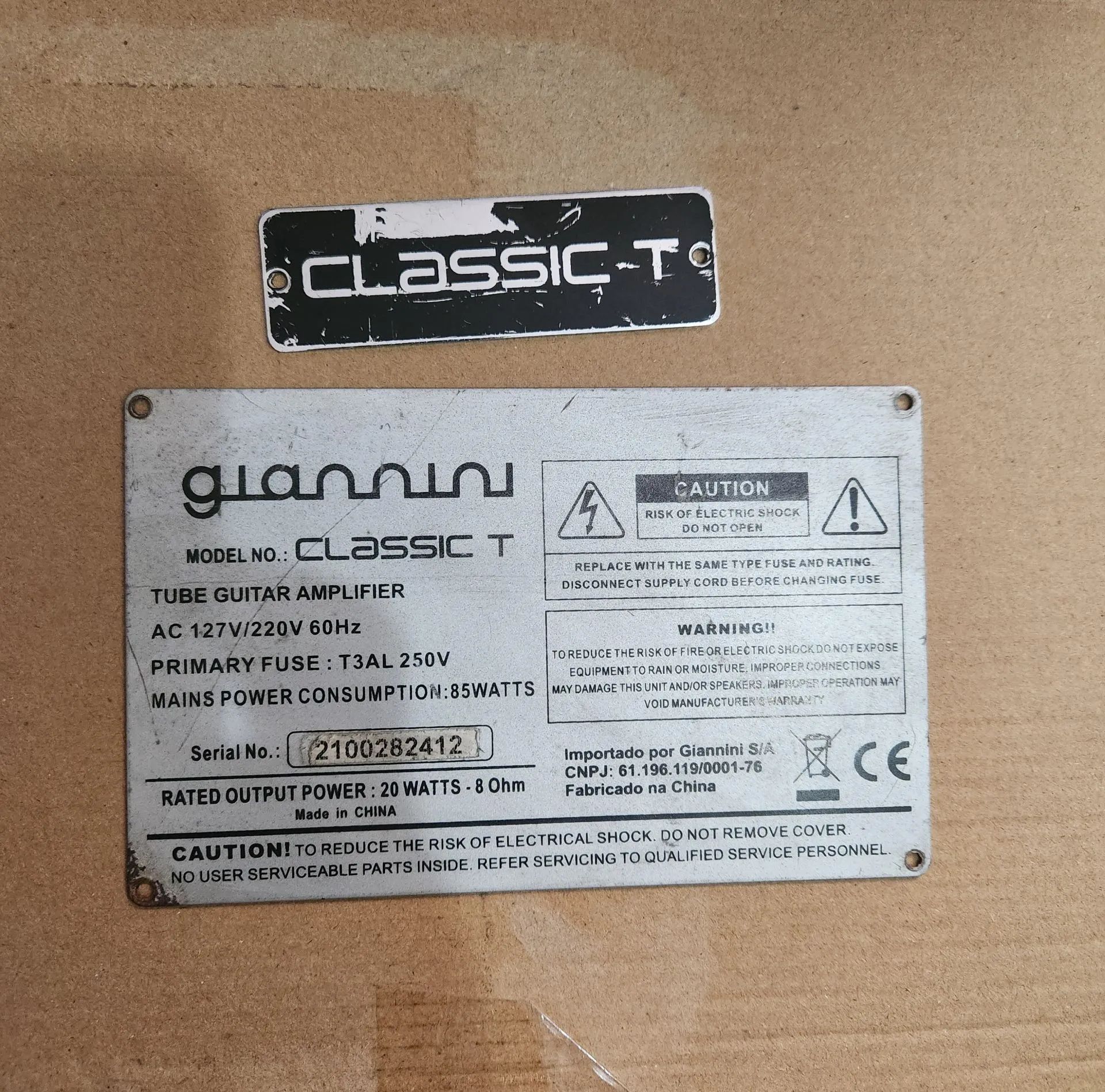 Plates do Gianini Classic T