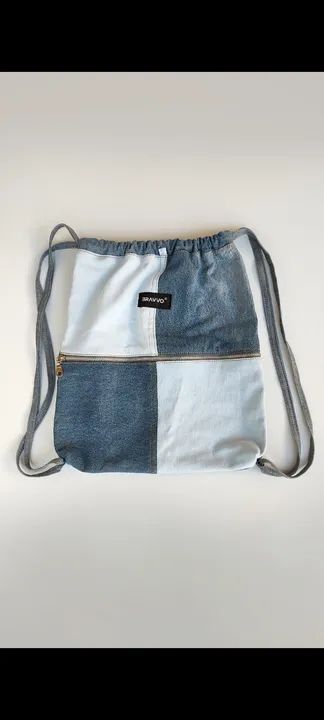 Mochila ombro jeans, trabalho, passeio, esporte - Foto 2