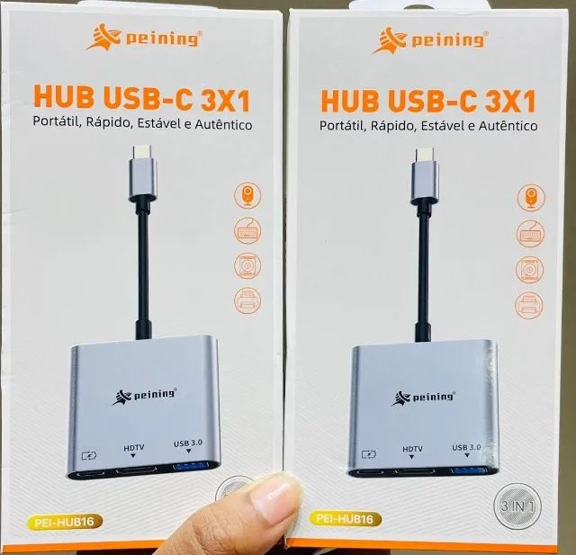 Adaptador Tipo-c Para Hdmi + Usb 3.0 + Usb C Resolução 4k