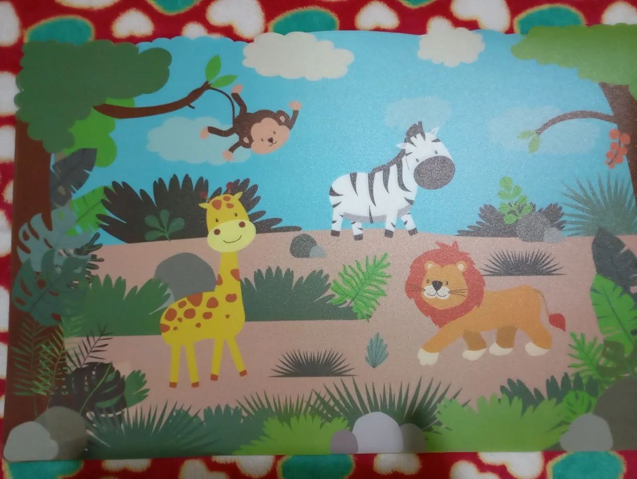 Jogo americano Infantil de Animais da Selva 2 peças  - Foto 3